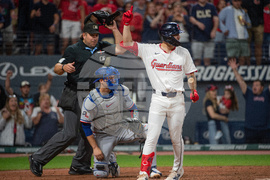 APTOPIX Rangers Guardians Baseball