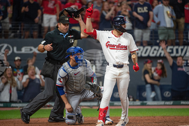 APTOPIX Rangers Guardians Baseball