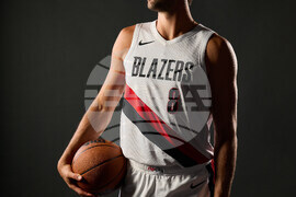 Trail Blazers Media Day Basketball