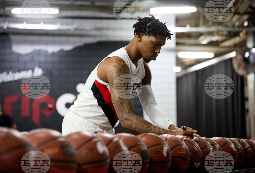 Trail Blazers Media Day Basketball