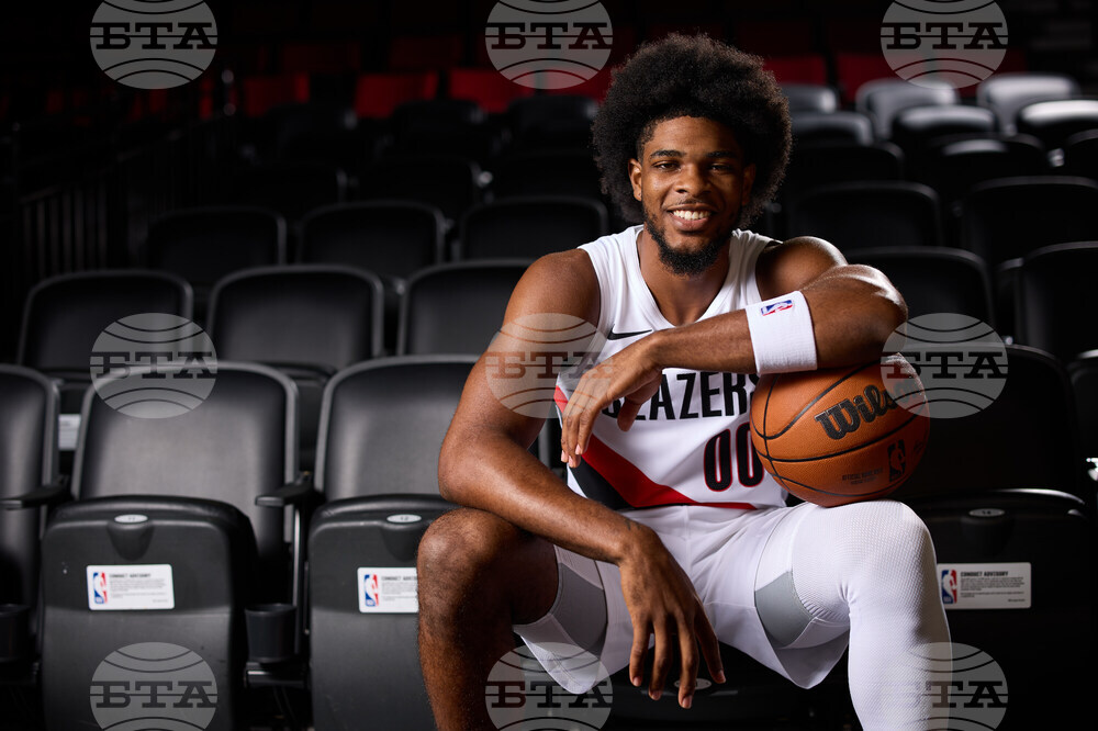 Trail Blazers Media Day Basketball