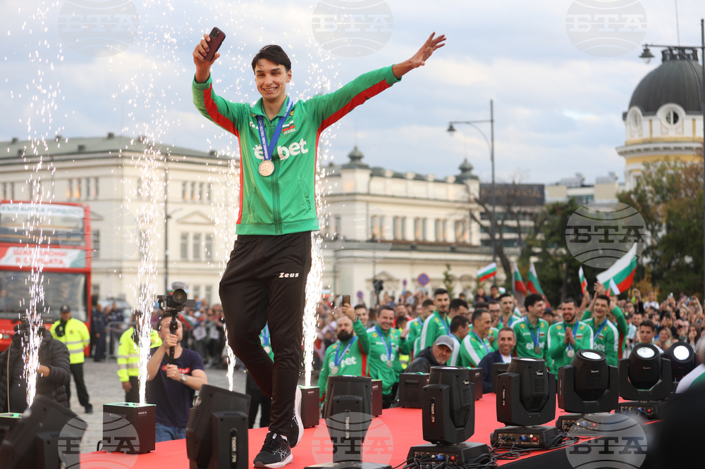 Национален отбор по волейбол - официално посрещане - Симеон Николов