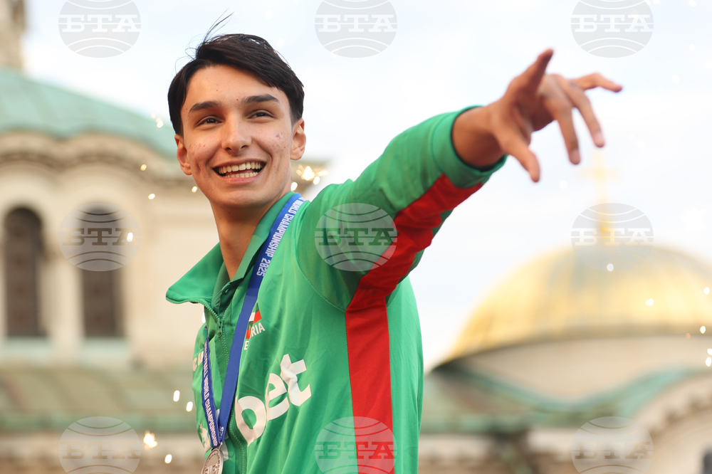 Национален отбор по волейбол - официално посрещане - Симеон Николов