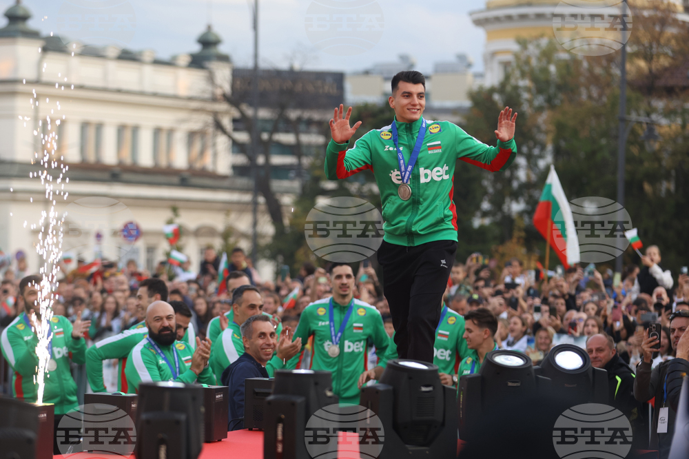 Национален отбор по волейбол - официално посрещане - Стоил Палев