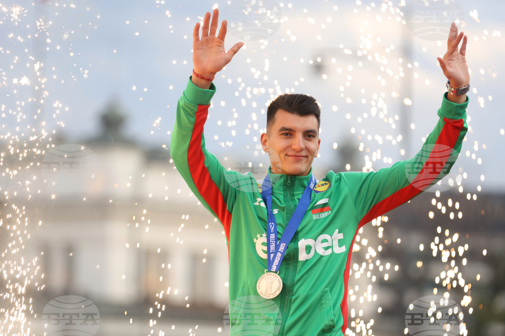 Национален отбор по волейбол - официално посрещане - Стоил Палев