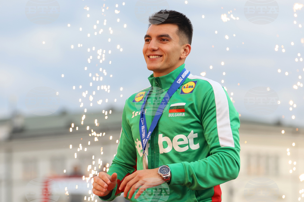 Национален отбор по волейбол - официално посрещане - Стоил Палев