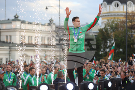 Национален отбор по волейбол - официално посрещане - Димитър Добрев