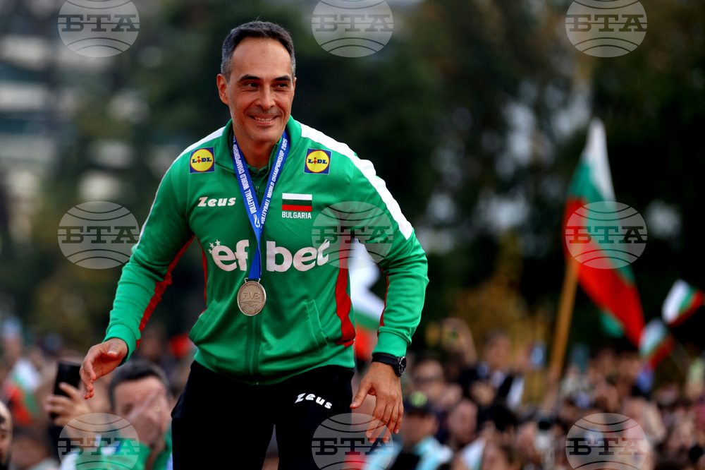 Национален отбор по волейбол - официално посрещане - Стефан Чолаков