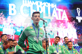 Национален отбор по волейбол - официално посрещане - Руси Желев