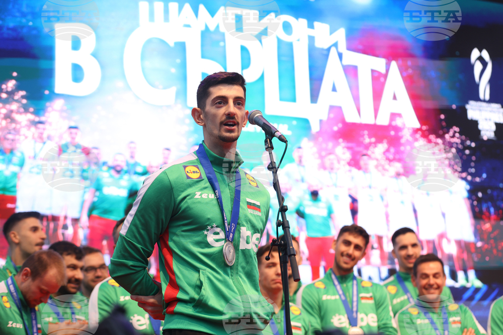 Национален отбор по волейбол - официално посрещане - Руси Желев