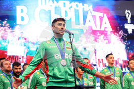 Национален отбор по волейбол - официално посрещане - Велислав Антов