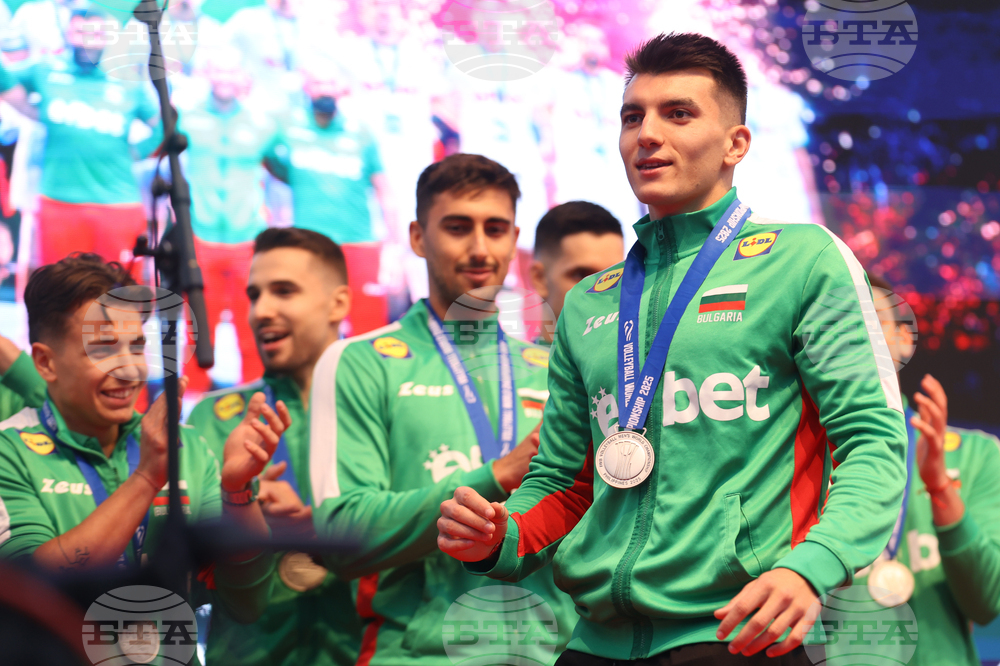 Национален отбор по волейбол - официално посрещане - Стоил Палев