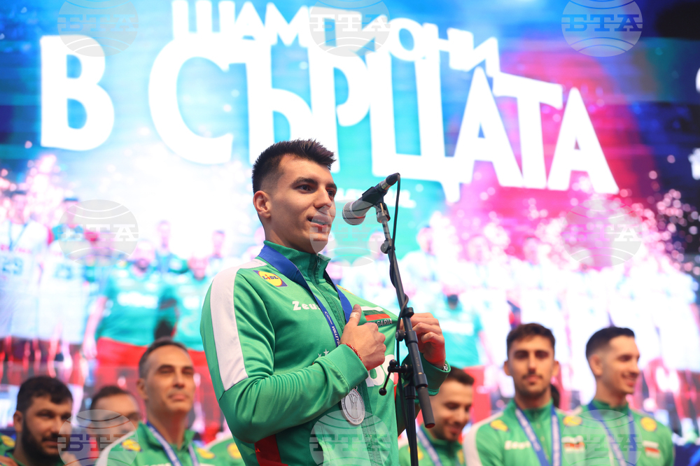 Национален отбор по волейбол - официално посрещане - Стоил Палев