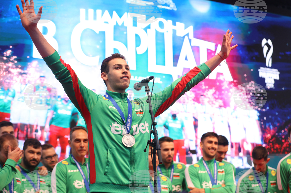 Национален отбор по волейбол - официално посрещане - Димитър Добрев