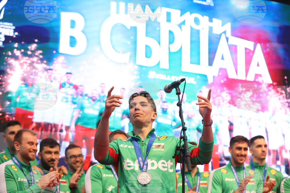 Национален отбор по волейбол - официално посрещане - Дамян Колев