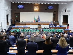 Народно събрание - волейболисти - награждаване