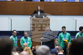 Народно събрание - волейболисти - награждаване