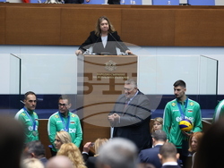 Народно събрание - волейболисти - награждаване