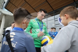 Национален отбор по волейбол - Спортна зала Левски София - посрещане