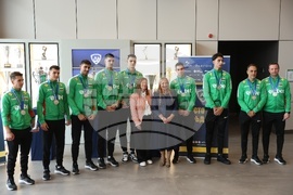 Национален отбор по волейбол - Спортна зала Левски София - посрещане