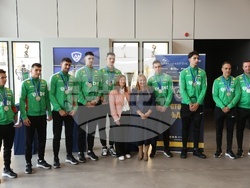 Национален отбор по волейбол - Спортна зала Левски София - посрещане