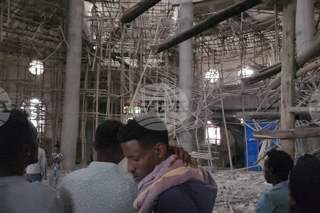 Най-малко 36 души са загинали при срутването на църква в Етиопия