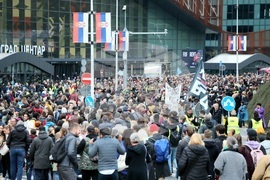 Сърбия - Белград - студенти - бдение