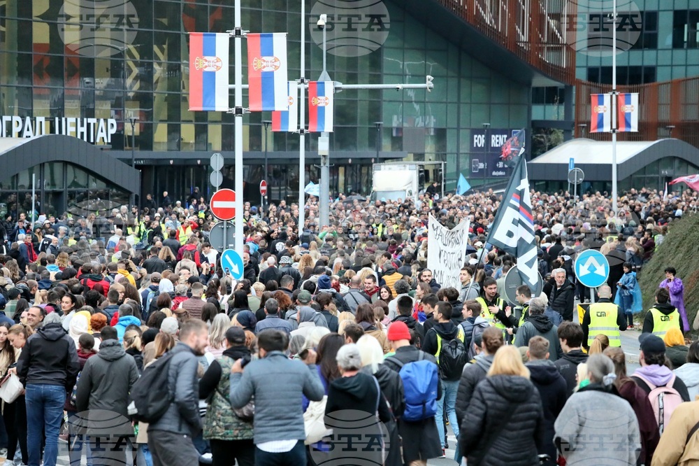 Сърбия - Белград - студенти - бдение