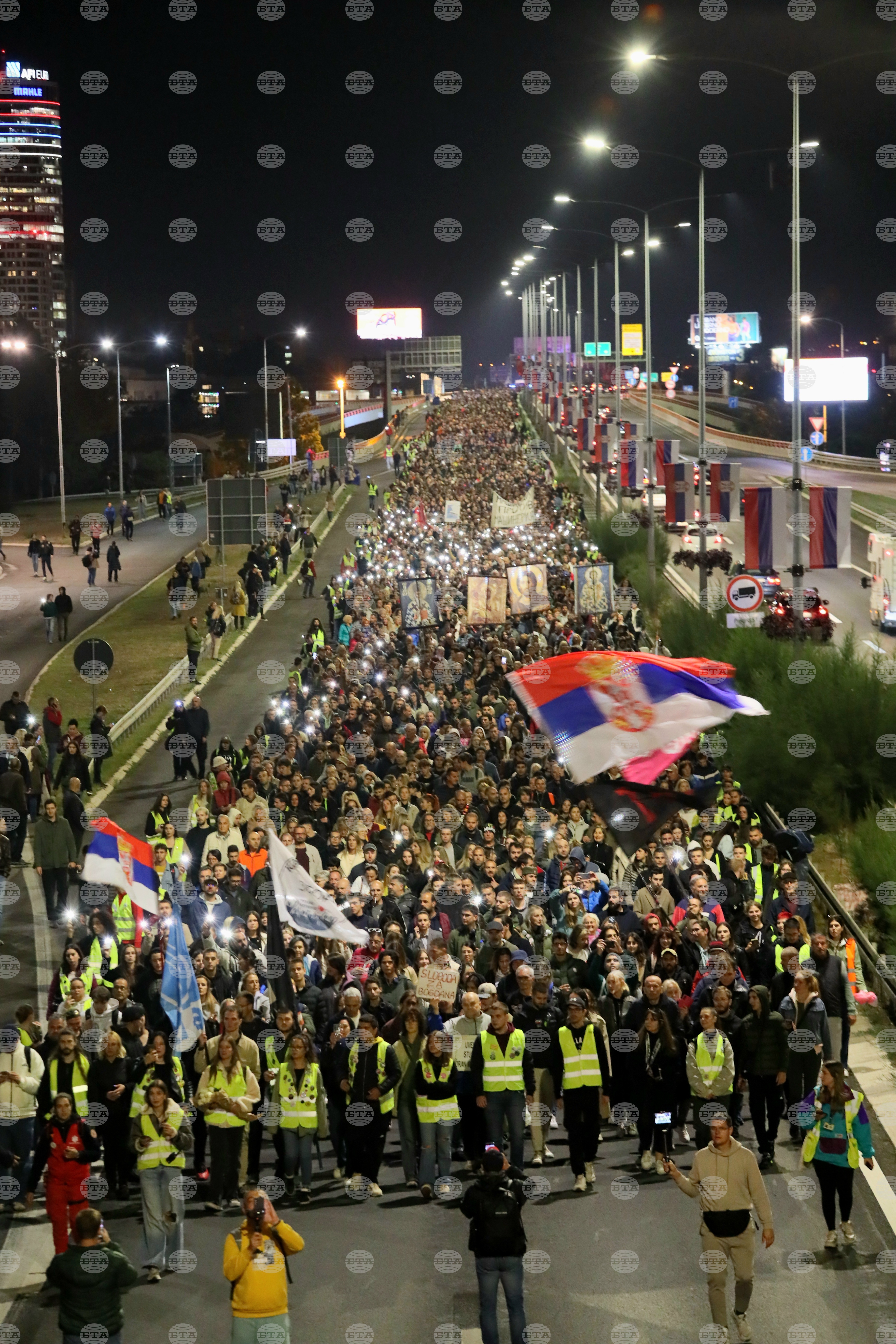 Сърбия - Белград - студенти - бдение