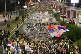 Сърбия - Белград - студенти - бдение