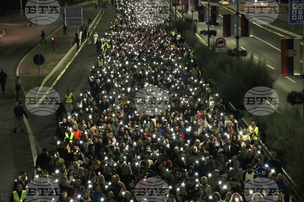 Сърбия - Белград - студенти - бдение