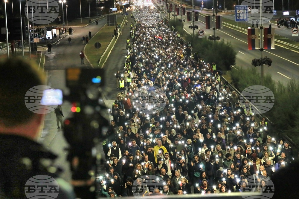 Serbian Cities Hold Vigils 11 Months After Novi Sad Railway Tragedy