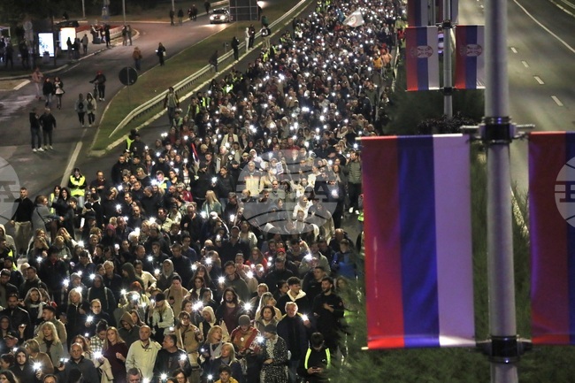 Сърбия - Белград - студенти - бдение