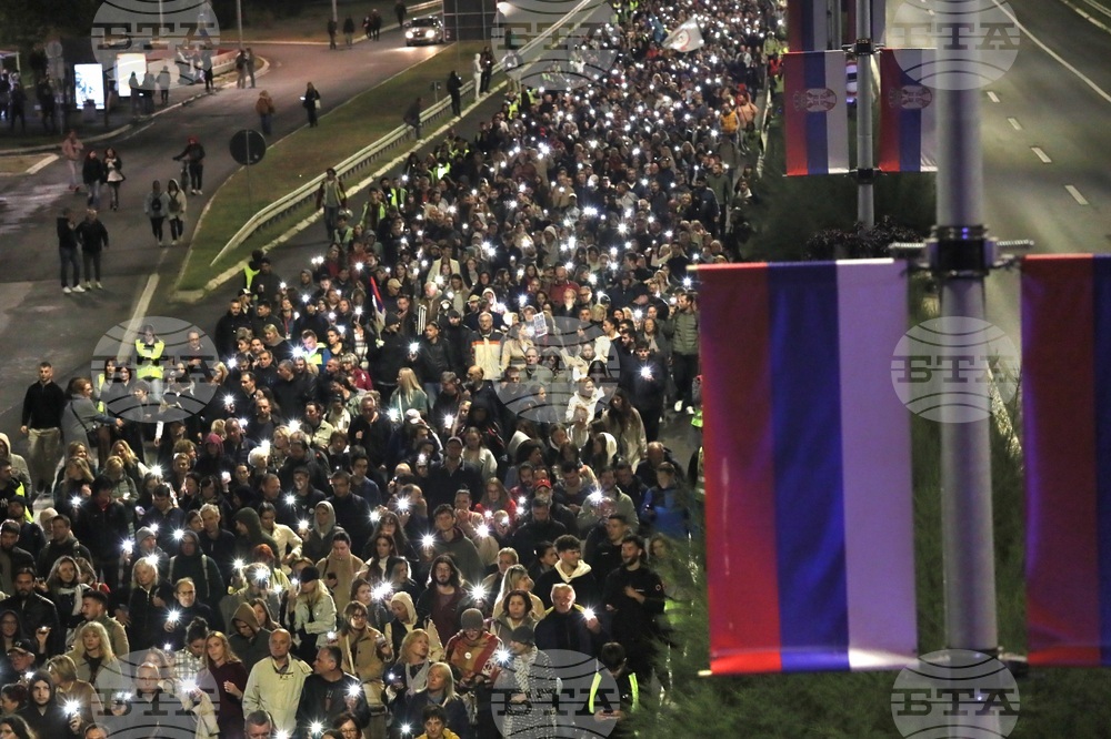 Сърбия - Белград - студенти - бдение