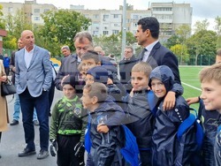 Шумен - откриване на обновения ученически стадион "Цоньо Василев" - церемония