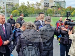 Шумен - откриване на обновения ученически стадион "Цоньо Василев" - церемония