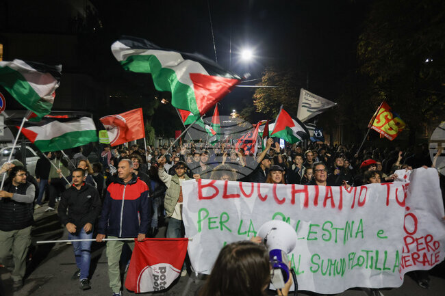 Italy Gaza Flotilla Protest