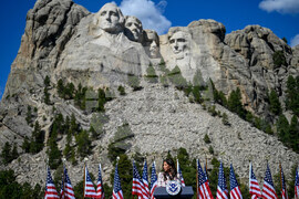 APTOPIX Immigration Noem Rushmore