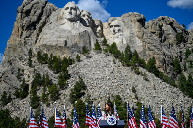 APTOPIX Immigration Noem Rushmore