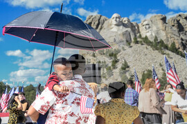 APTOPIX Immigration Noem Rushmore