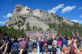 APTOPIX Immigration Noem Rushmore