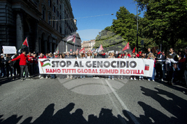 Italy Gaza Flotilla Protest