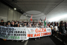 Italy Gaza Flotilla Protest