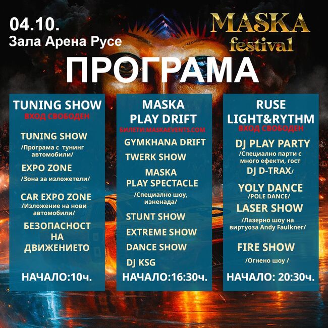 Фестивалът „MASKA“ отваря нова страница – Русе става сцена на иновации, шоу и емоции