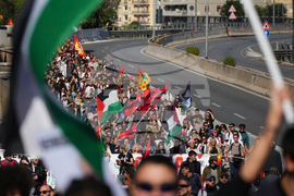 APTOPIX Italy Gaza Flotilla Protest