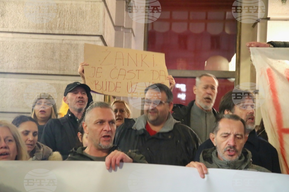 Сърбия - Народен театър - актьори - протест