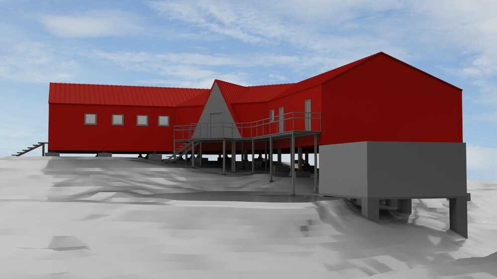 Антарктида - 3D модел - нов лабораторен блок