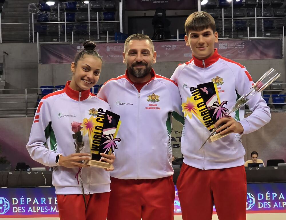 Bulgarians Make History with World Cup Victory in Mixed Synchro Trampoline