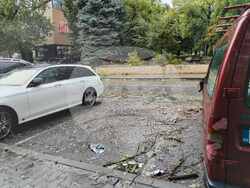 Сливен, паднало дърво, автомобили, щети, снимка:Велина Василева