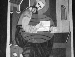 София (14 ноември 1986) В залата на ул. "Шипка" №6 бе открита изложба на произведения на изтъкнатия наш художник Димитър Механджийски. На снимката: картина на художника. БТА, снимка: Димитър Алтънков/архив